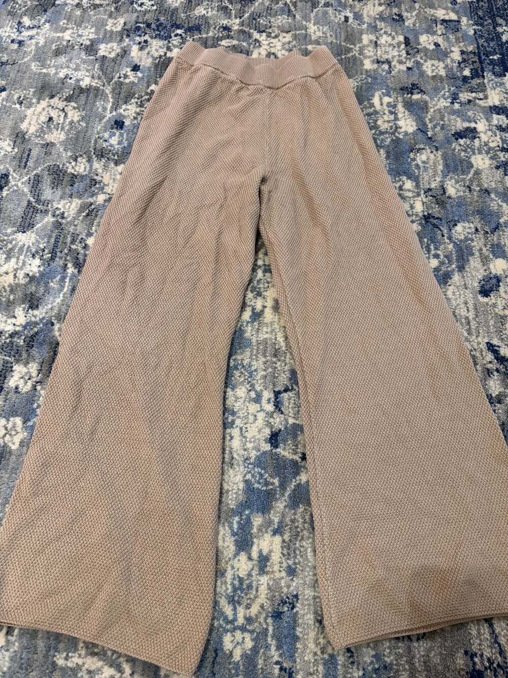 Cosmina Knit Pants Size S Beige Wide Leg Casual